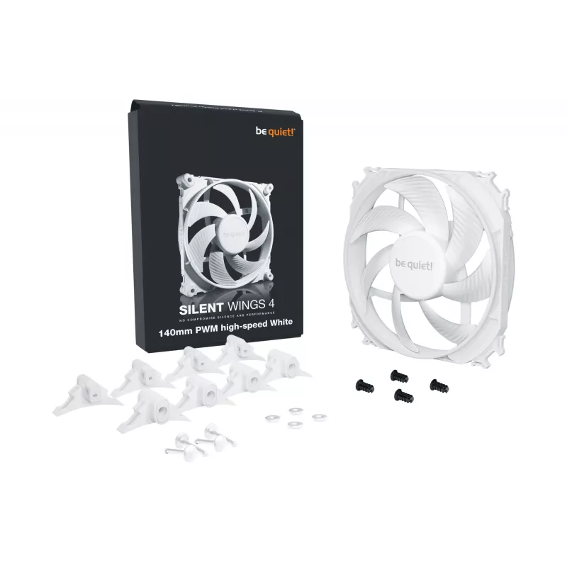 Ventoinha para caixa de computador be quiet SILENT WINGS 4 | 140mm PWM high-speed White 14 cm 1 unid.