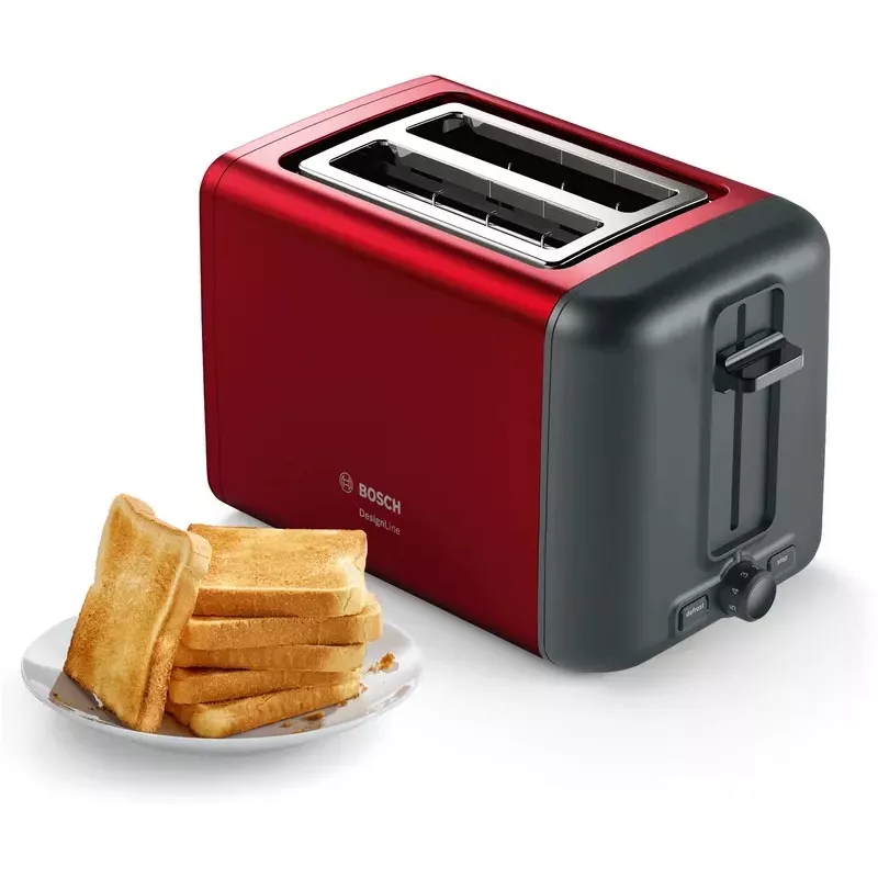 Torradeira Bosch TAT3P424DE 2 fatias 970 W preta, vermelha