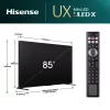 Hisense 85UXNQ televisor QLED 4K Ultra HD de 215 cm (85 polegadas), 120 Hz, AMD FreeSync, triplo sintonizador, preto
