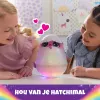 Hatchimals Alive Mystery Hatch Pufficorn Spinmaster pilha AA rosa branco