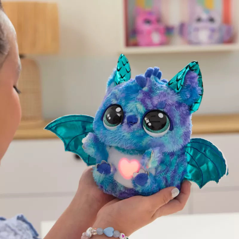 Hatchimals Alive Mystery Hatch Draggle Spinmaster rosa branco AA