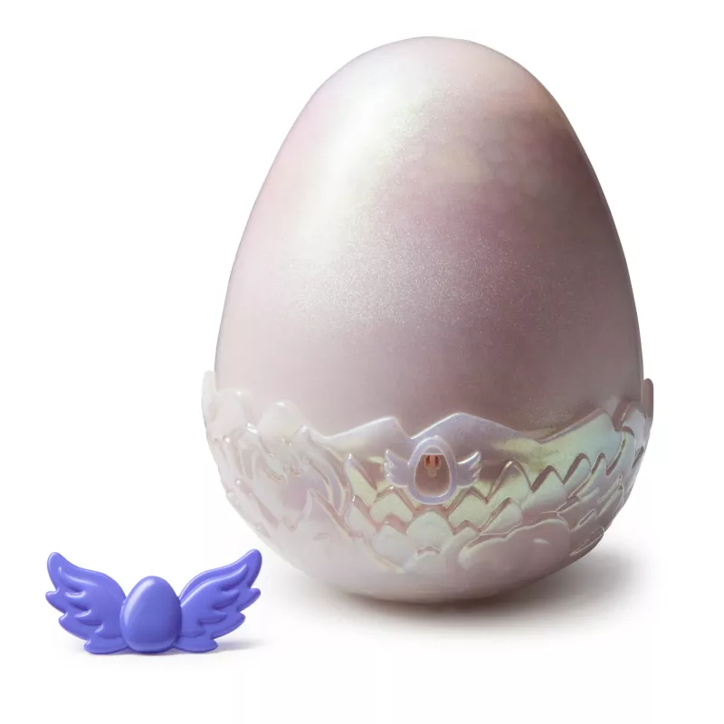 Hatchimals Alive Mystery Hatch Draggle Spinmaster rosa branco AA