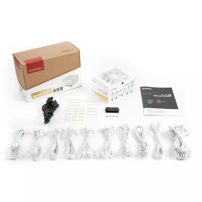 Fonte de alimentação ENERMAX Revolution D.f.12 850W 20+4 Pin ATX branco