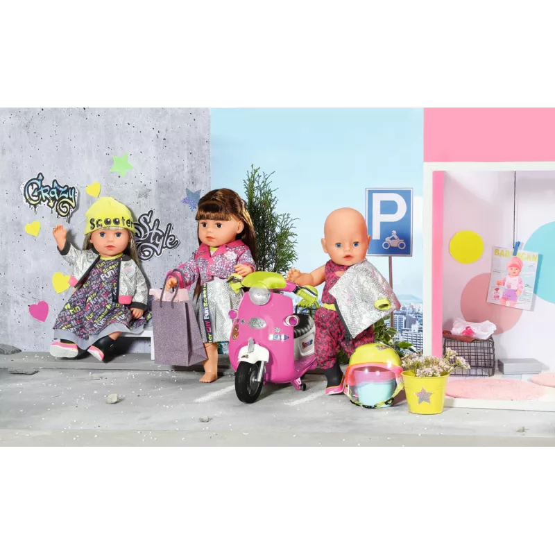 BABY born City Deluxe Scooter Combo trotinete para bonecas