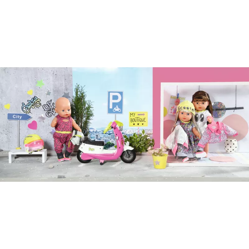 BABY born City Deluxe Scooter Combo trotinete para bonecas