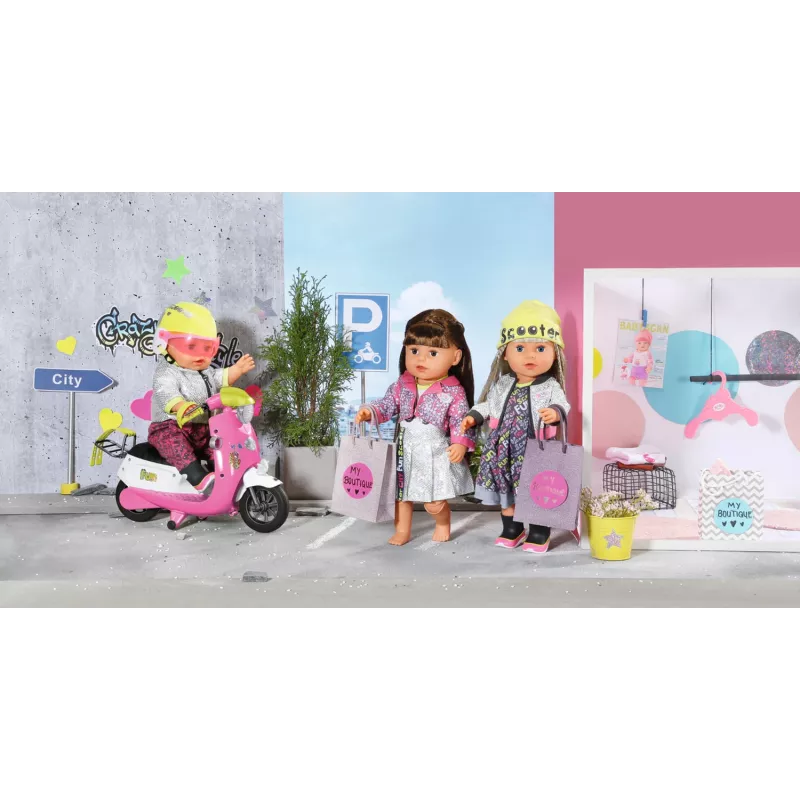 BABY born City Deluxe Scooter Combo trotinete para bonecas