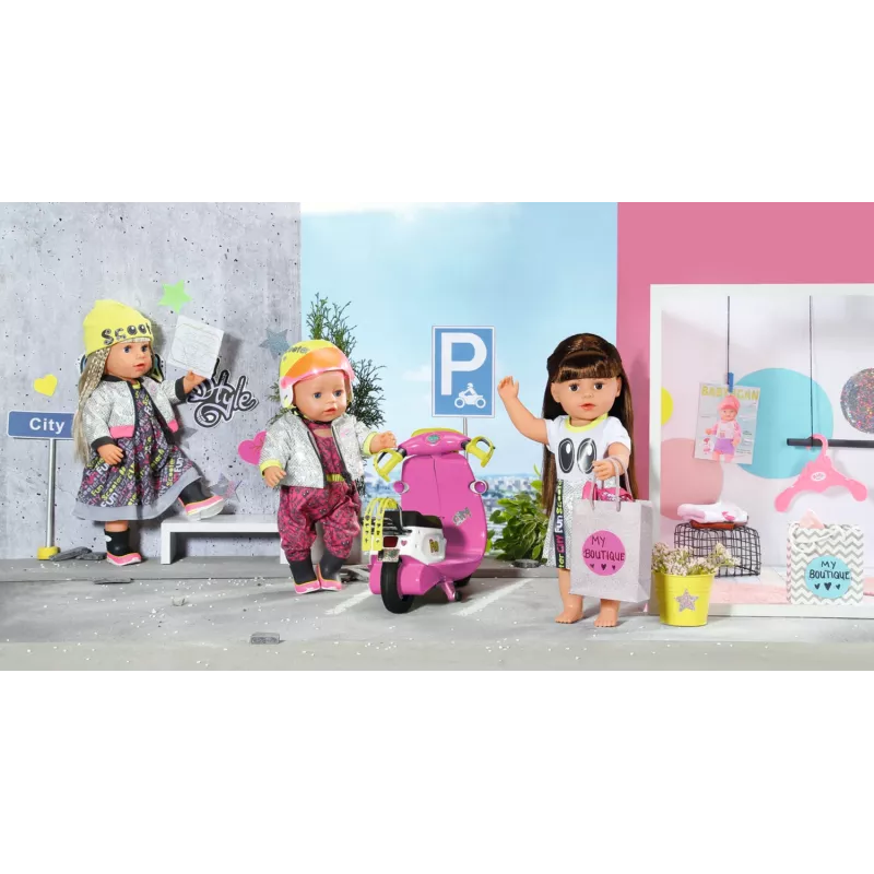BABY born City Deluxe Scooter Combo trotinete para bonecas