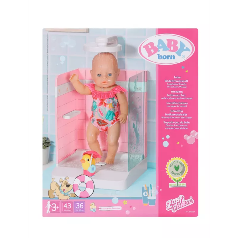 Banho para bonecas BABY born Bath Walk in Shower idade recomendada 3 anos