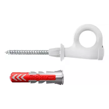 Conjunto de ganchos de rosca e buchas Fischer 564173 25 unidades plástico 8 mm
