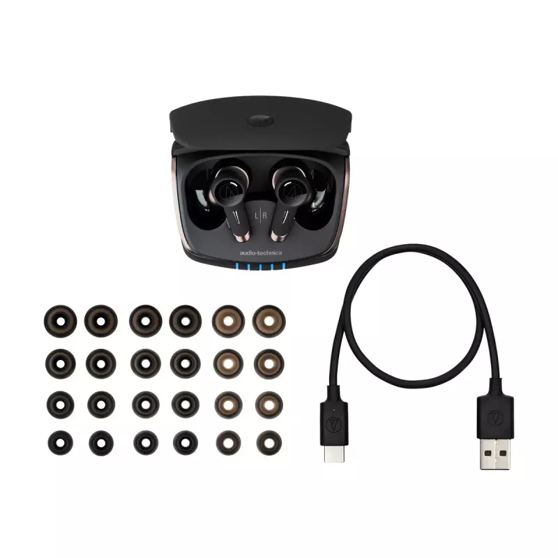 Audio-Technica ATH-TWX9 Auscultadores — True Wireless In-ear TWS, 10–40000 Hz, Bluetooth, castanho