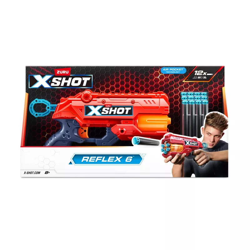ZURU XSHOT Excel Reflex 6 lançador de dardos com dardos