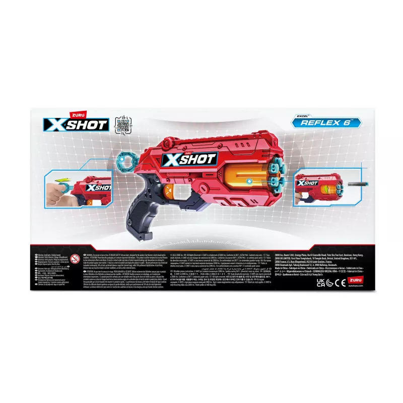 ZURU XSHOT Excel Reflex 6 lançador de dardos com dardos