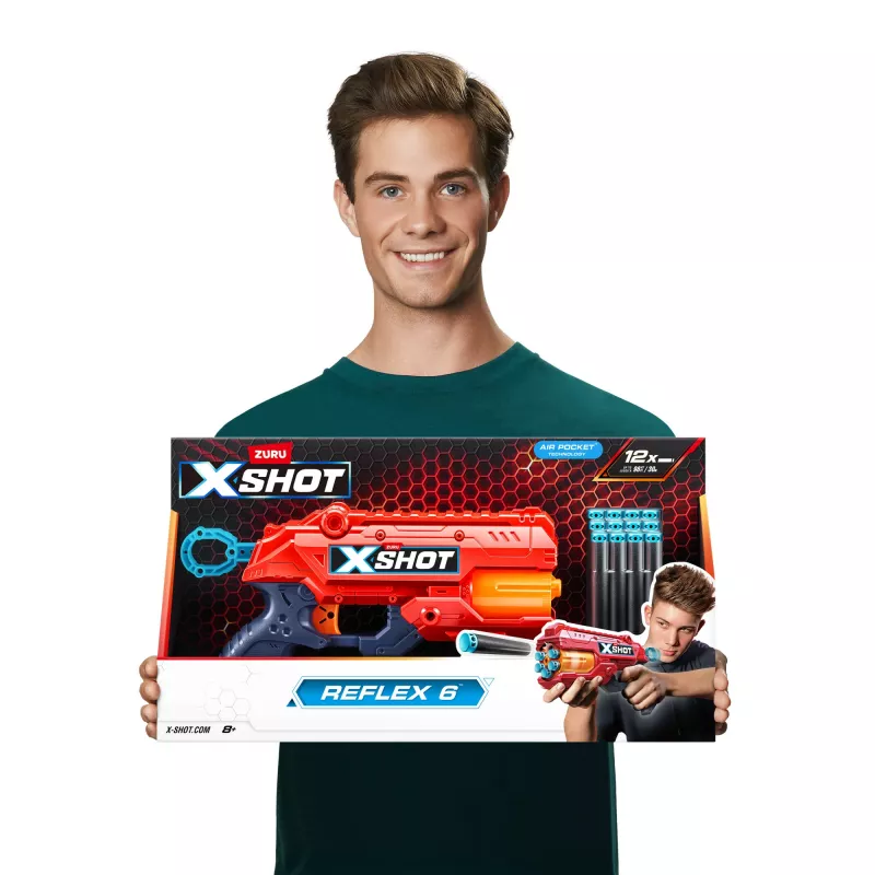 ZURU XSHOT Excel Reflex 6 lançador de dardos com dardos