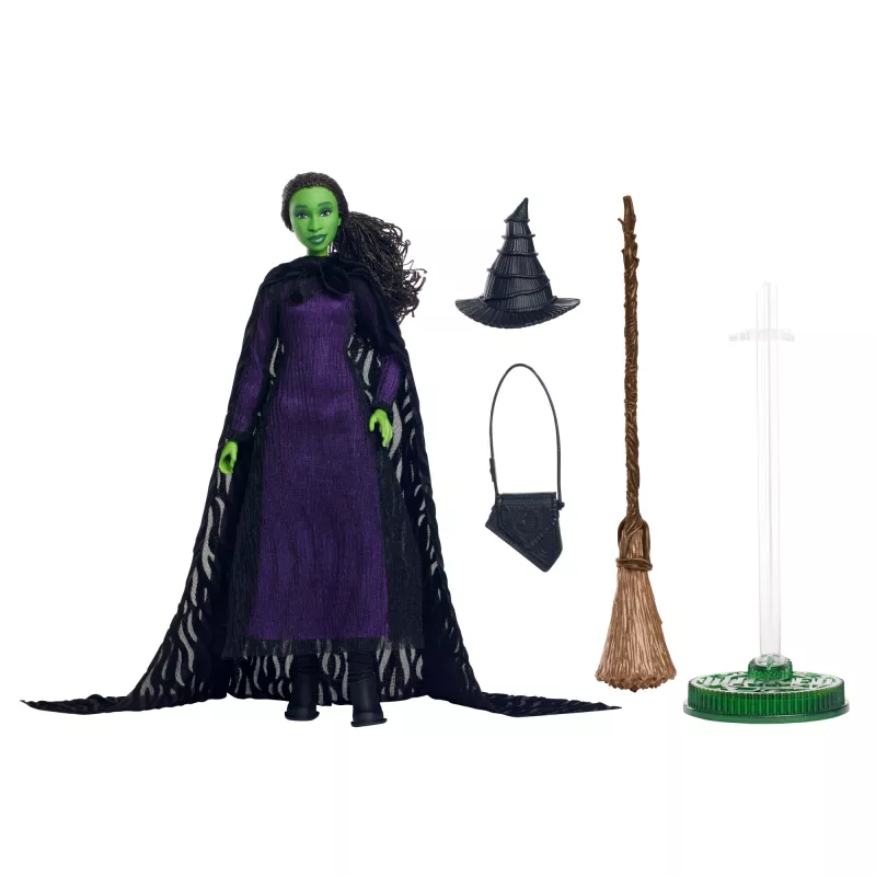 Boneca de coleção MATTEL Wicked Deluxe Elphaba HXY38 – figura de personagem, articulada, fato detalhado