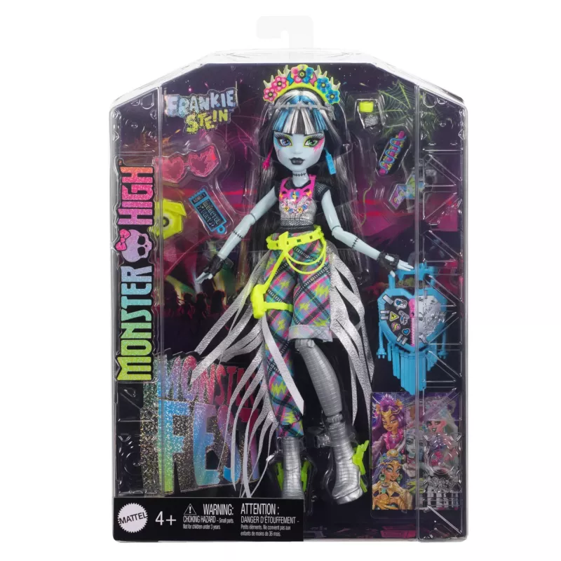 Boneca MATTEL Frankie Stein Monsterfest HXH79 — boneca de moda de coleção Monster High