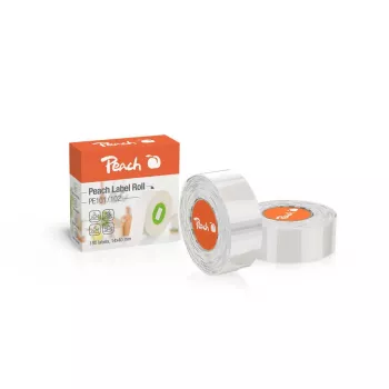 Peach PE102 rolo de etiquetas, 14x40 mm, 180 etiquetas, transparente