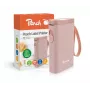 Peach PE110 impressora de etiquetas, impressão térmica direta, Bluetooth, bateria integrada, rosa
