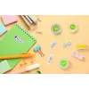 Rolos de etiquetas de substituição PEACH PE-110 – 3 rolos, cores S/C/G
