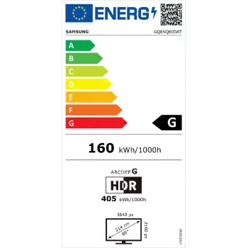 TV Samsung Q80D GQ85Q80DATXZG 2,16 m (85 polegadas) 4K Ultra HD Smart TV Wi-Fi prateada