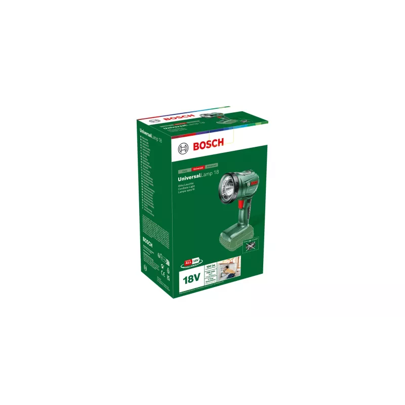 Bosch UniversalLamp 18 preta, verde LED