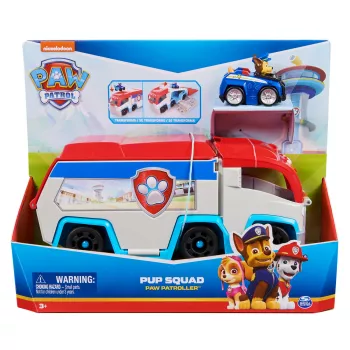 Conjunto de veículo Spin Master PAW Patrol Pup Squad Patroller Team Vehicle com carro Chase colecionável, a partir dos 3 anos, plástico, multicolor