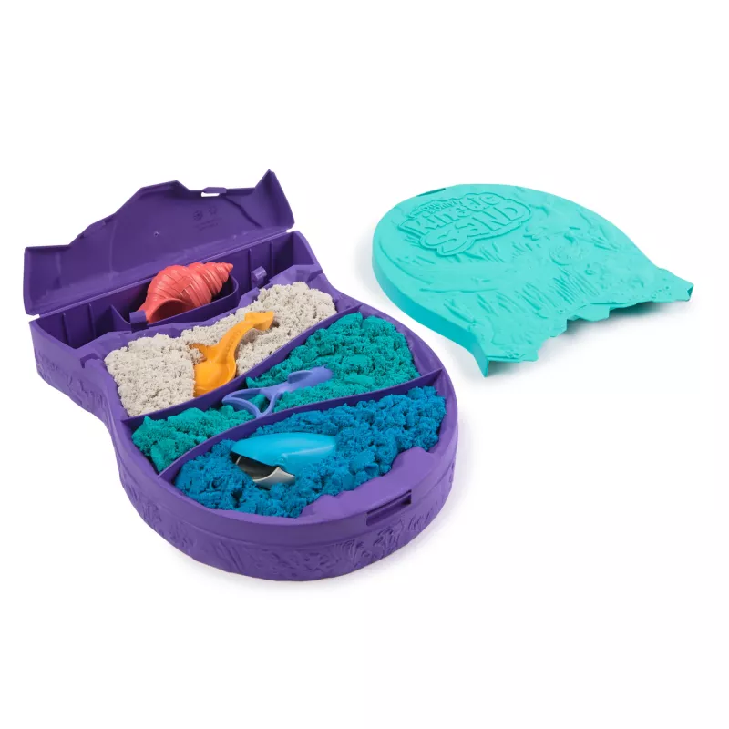 Kinetic Sand infantil Spinmaster Project Planet Deep Sea — 680 g de areia de brincar com ferramentas de criaturas marinhas, multicolor