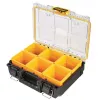 Caixa de armazenamento de ferramentas DeWALT ToughSystem 2.0 preto transparente amarelo 6 bolsas