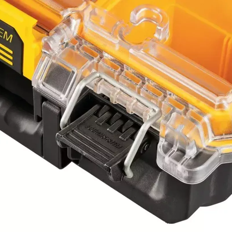 Caixa de armazenamento de ferramentas DeWALT ToughSystem 2.0 preto transparente amarelo 6 bolsas