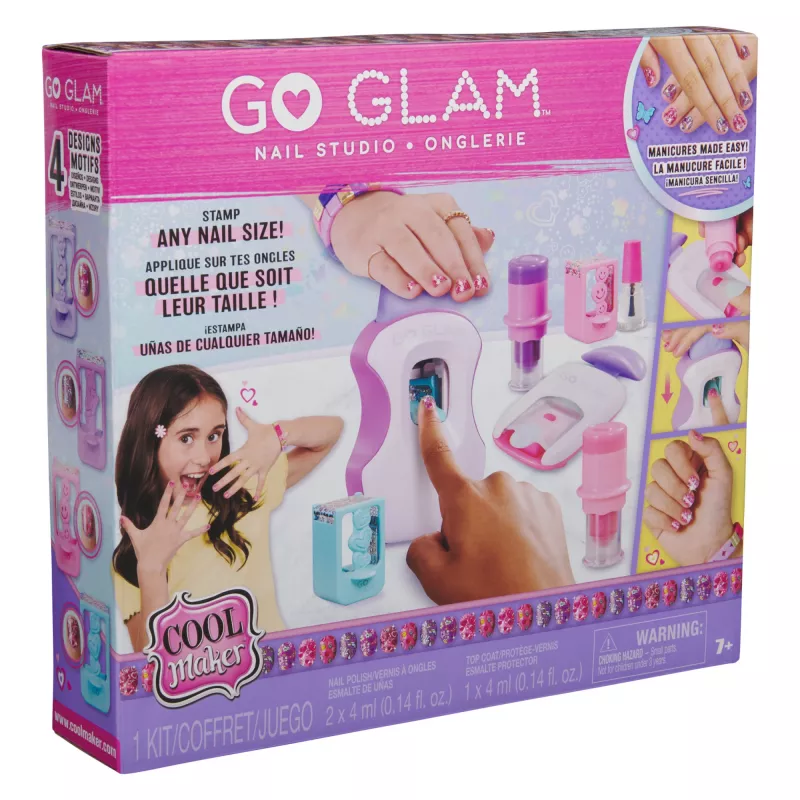Nail Salon Spinmaster Cool Maker Go Glam 6070509 conjunto de design de unhas DIY para crianças