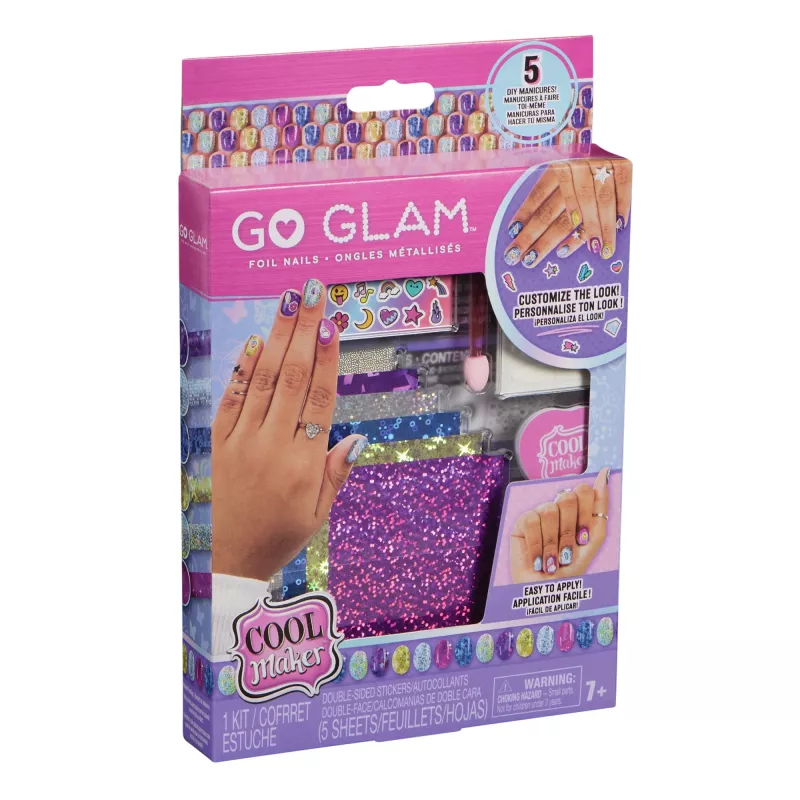 Cool Maker, conjunto de unhas de película Mix & Mani com 6 películas e autocolantes para 5 manicuras DIY (embalagem pode variar), brinquedo criativo para crianças a partir dos 7 anos