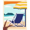 Conjunto de pintura Ravensburger CreArt Gallery Wall Set 'Am Strand' 23901 — conjunto de atividade de pintura com painéis de moldura