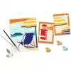 Conjunto de pintura Ravensburger CreArt Gallery Wall Set 'Am Strand' 23901 — conjunto de atividade de pintura com painéis de moldura