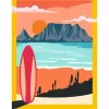 Conjunto de pintura Ravensburger Malen nach Zahlen CreArt 'Sonnenuntergang am Strand' modelo 23898 — conjunto de pintura para adultos e jovens