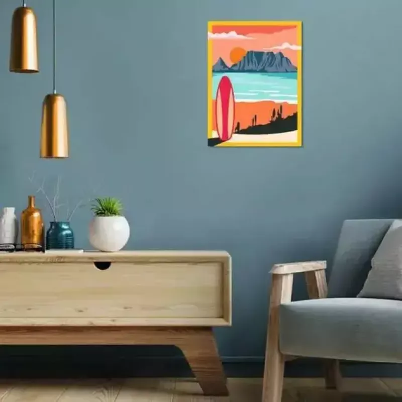 Conjunto de pintura Ravensburger Malen nach Zahlen CreArt 'Sonnenuntergang am Strand' modelo 23898 — conjunto de pintura para adultos e jovens