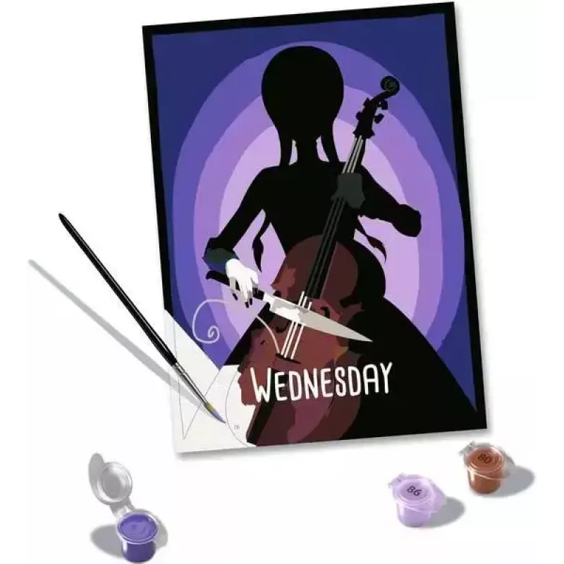 Conjunto de pintura Ravensburger CreArt Wednesday – conjunto de arte temático, modelo 23889