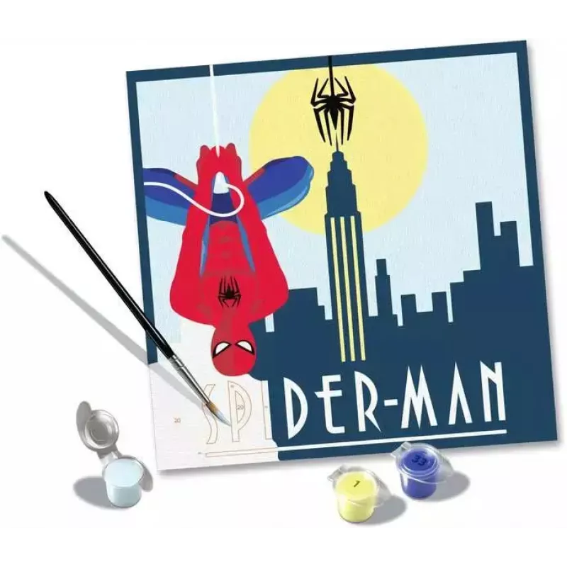 Conjunto de pintar por números Ravensburger CreArt Spider-Man (modelo 23891) — conjunto de pintura em tela