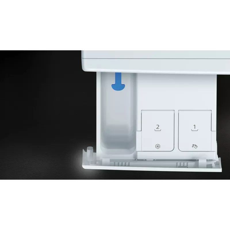 Máquina de lavar roupa Siemens iQ500 WG44G2F22 de carregamento frontal 9 kg 1351 rpm preto, branco