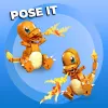 Conjunto de construção MEGA Pokémon Build & Show Charmander, 10 cm de altura,