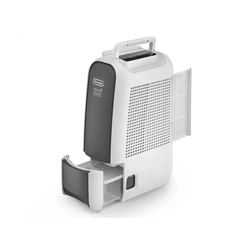 DeLonghi DNS65 desumidificador, 6 l/dia, depósito de água de 2,8 l, 220-240 V, 50 Hz, preto/branco