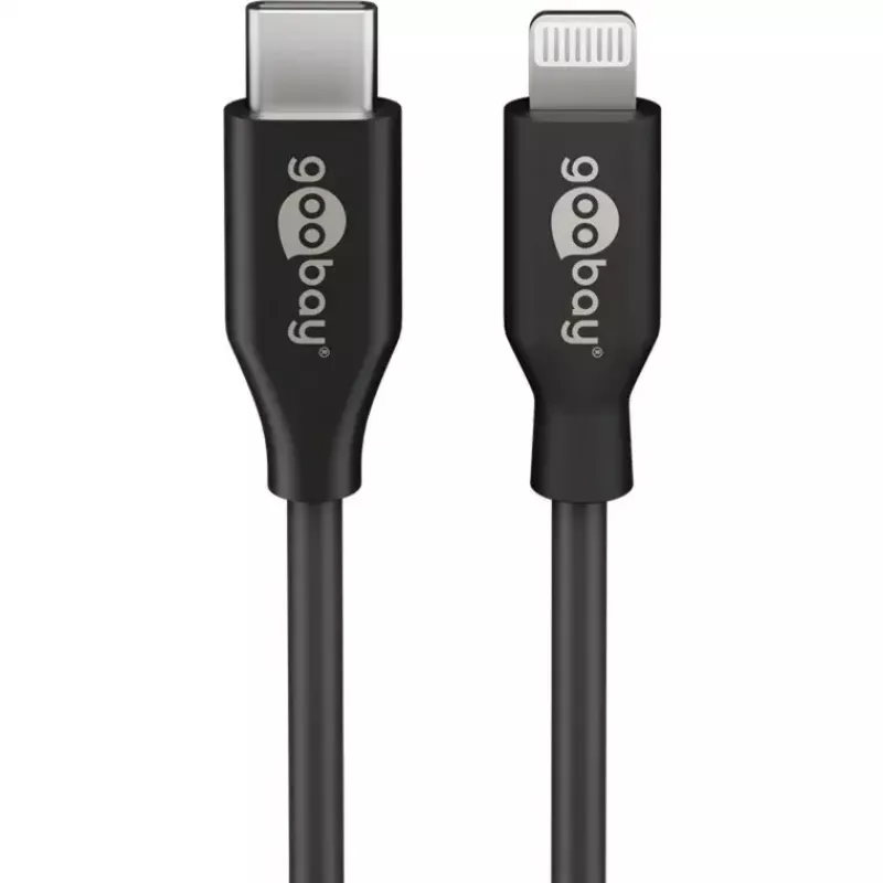 Carregador GOOBAY 64574 30W cabo USB‑C PD para Apple Lightning 1 m, preto