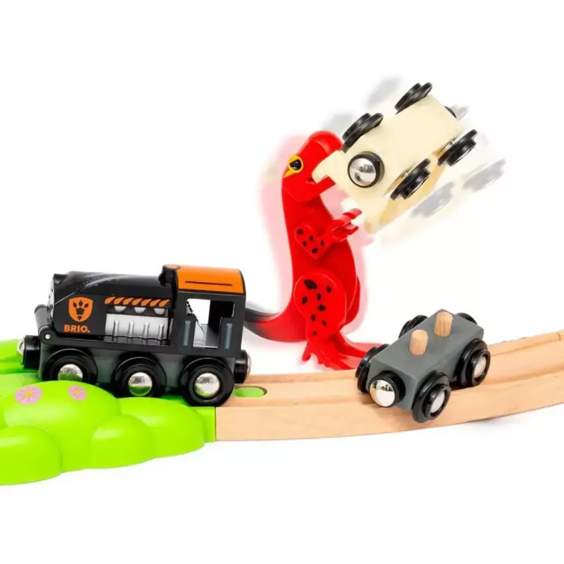 Conjunto de brincar de comboio Ravensburger Dinosaur Deluxe Set BRIO World 63610400 com funções interativas