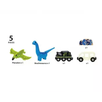 Comboio BRIO Dinosaur Battery Train multicolor madeira 3+
