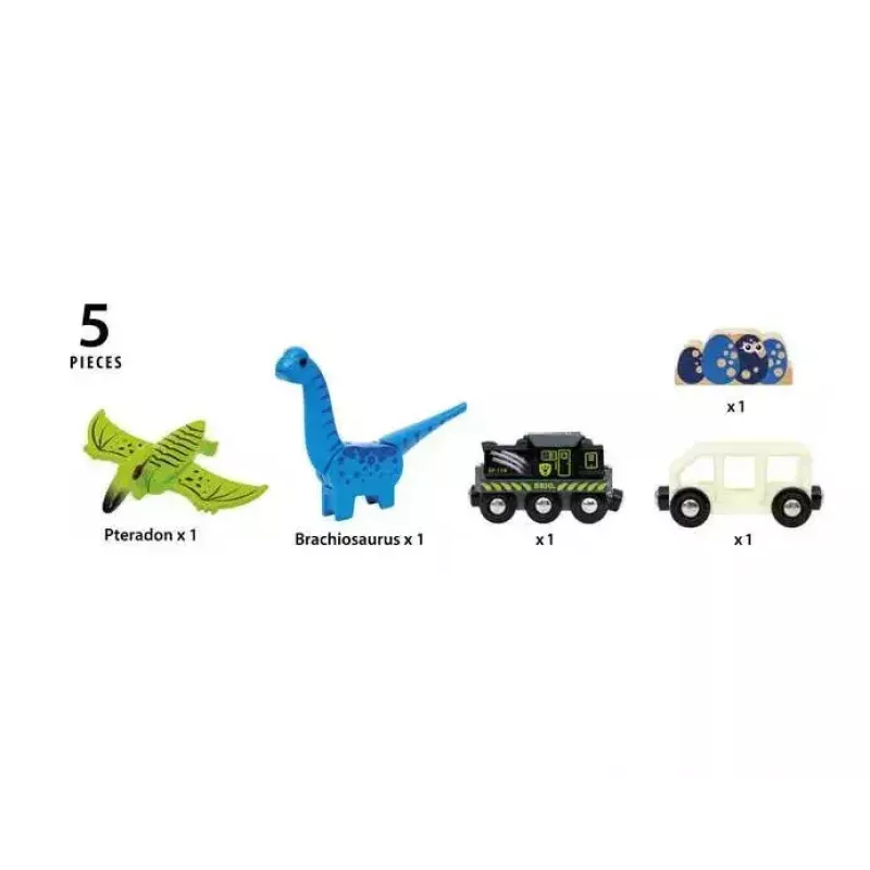Comboio BRIO Dinosaur Battery Train multicolor madeira 3+