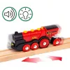 Ravensburger BRIO World conjunto de comboio da quinta Rote Lola – conjunto de comboio de brinquedo de madeira