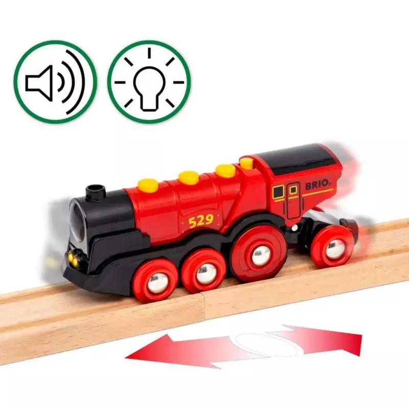 Ravensburger BRIO World conjunto de comboio da quinta Rote Lola – conjunto de comboio de brinquedo de madeira