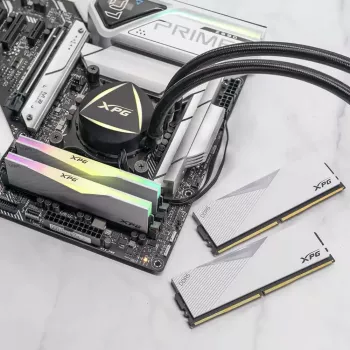 DIMM 64 GB DDR5-6000 (2x 32 GB) Dual-Kit, memória RAM branco, AX5U6000C3032G-DCLARWH, Lancer RGB, INTEL XMP