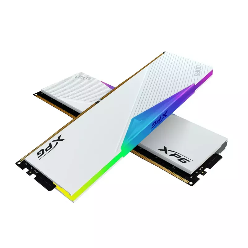 DIMM 64 GB DDR5-6000 (2x 32 GB) Dual-Kit, memória RAM branco, AX5U6000C3032G-DCLARWH, Lancer RGB, INTEL XMP