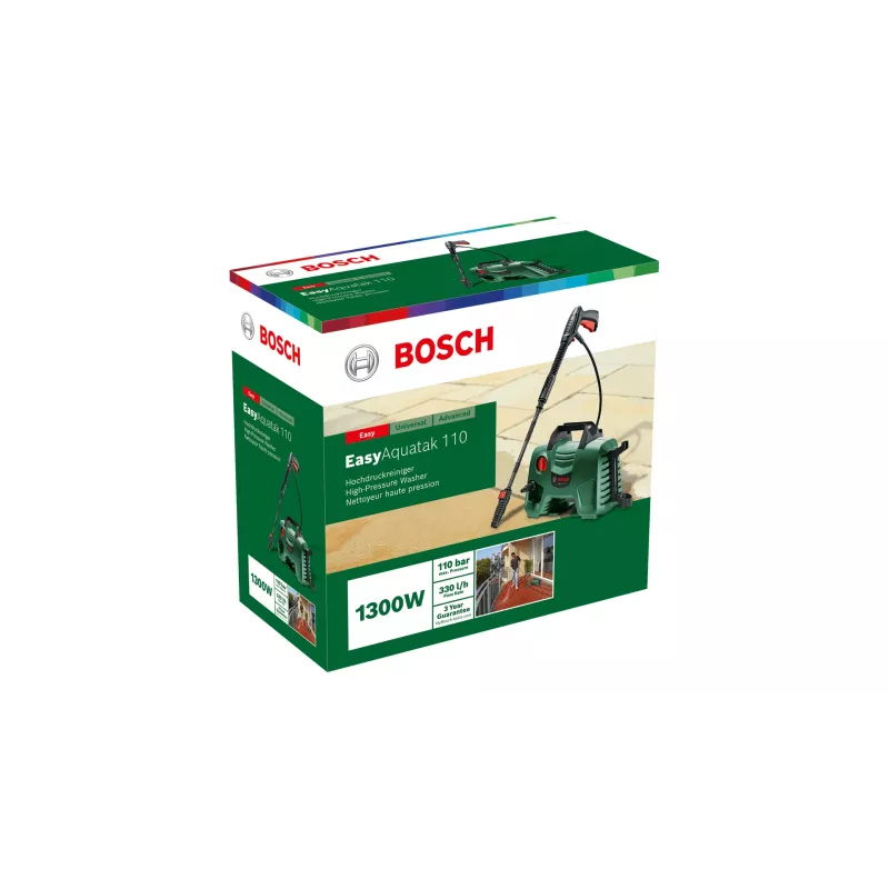 Lavadora de alta pressão Bosch EasyAquatak 110 compacta elétrica verde