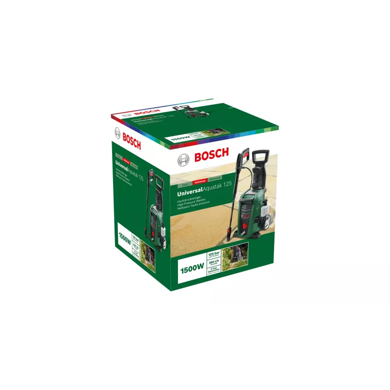 Lavadora de alta pressão Bosch UniversalAquatak 125 de pé elétrica 360 l/h preto, verde