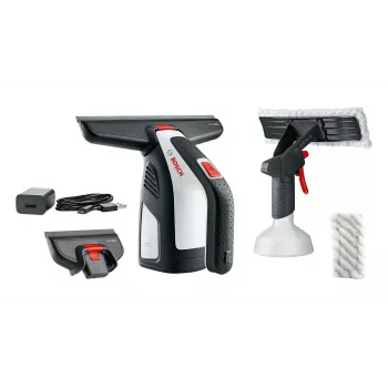 Limpa-vidros elétrico Bosch GlassVAC 0,1 L preto, vermelho, prateado